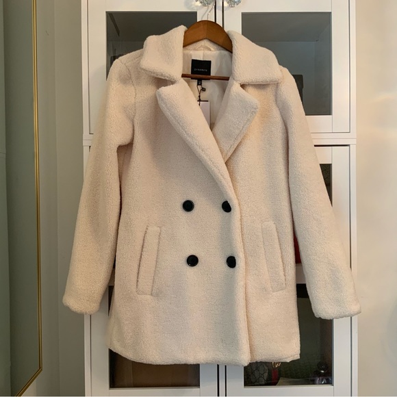 Dynamite Teddy Sherpa Coat Jacket Size XS - Picture 2 of 8